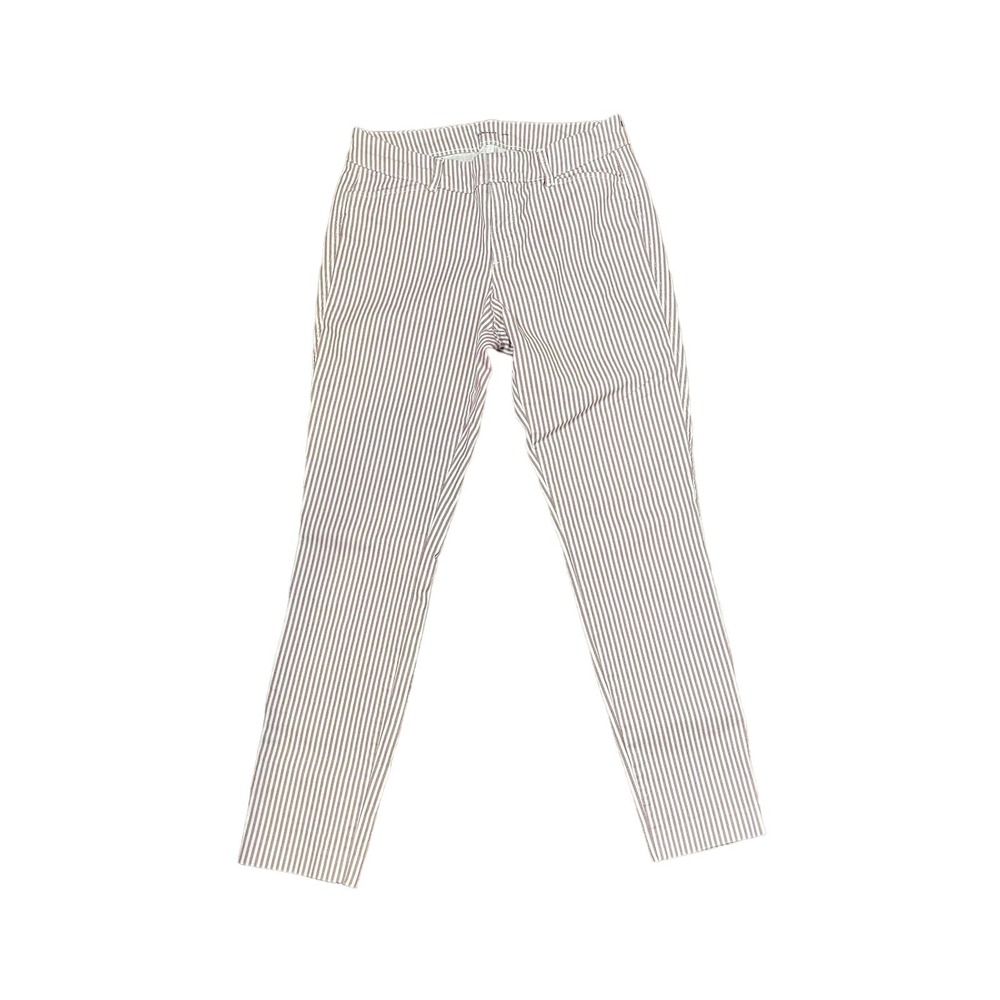Old Navy Black and White Vertical Stripe Cropped Pants